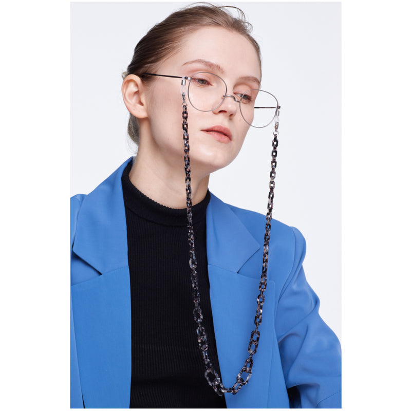 Octagonal wave glasses chain -2